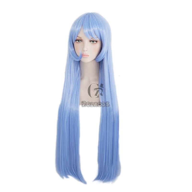 My Hero Academia Nejire Hado Blue Long Cosplay Wigs 