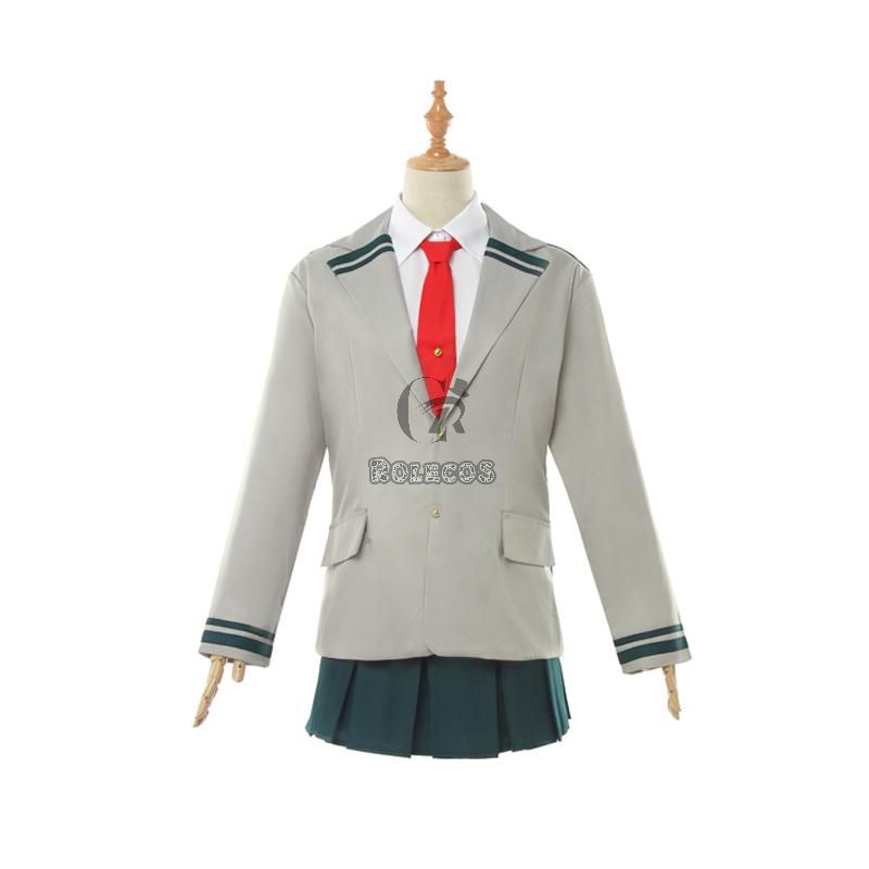 My Hero Academia Tsuyu Asui Cosplay Costumes Students Uniforms