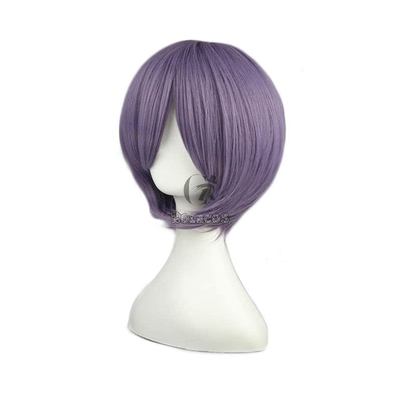 35cm The Melancholy Of Haruhi Suzumiya Nagato Yuki Cosplay Wigs Short Purple Woman Wigs