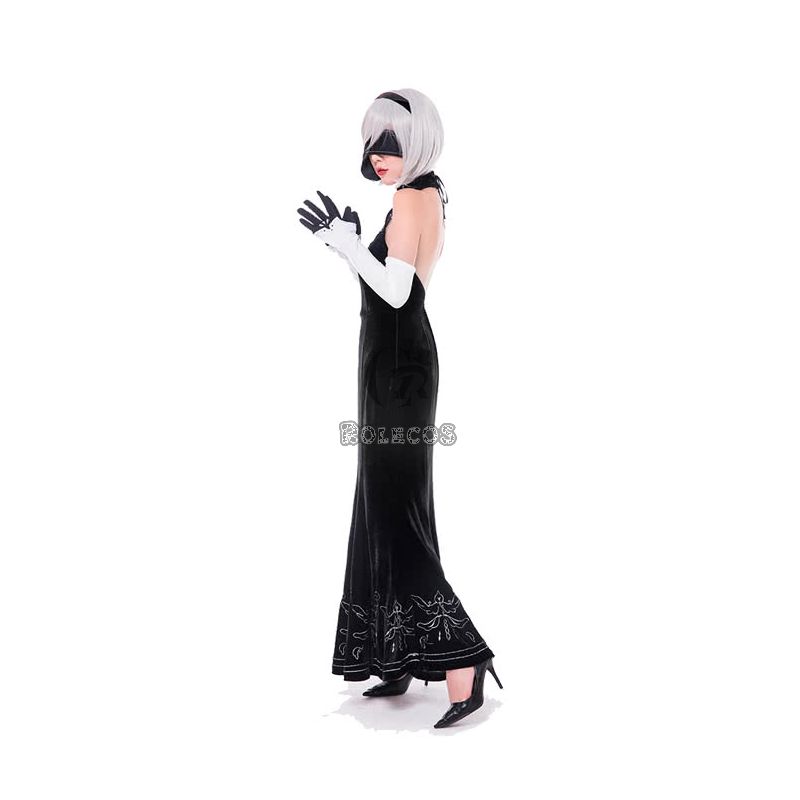 Nier: Automata Game 2b Evening Dress Cosplay Costumes 