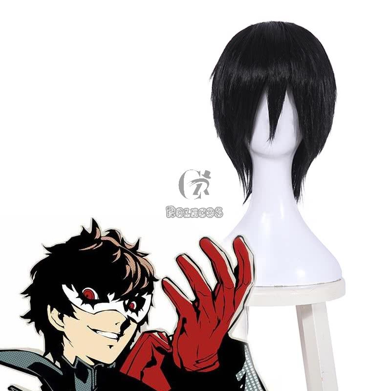 Persona 5 Joker Short Black Cosplay Man Wigs