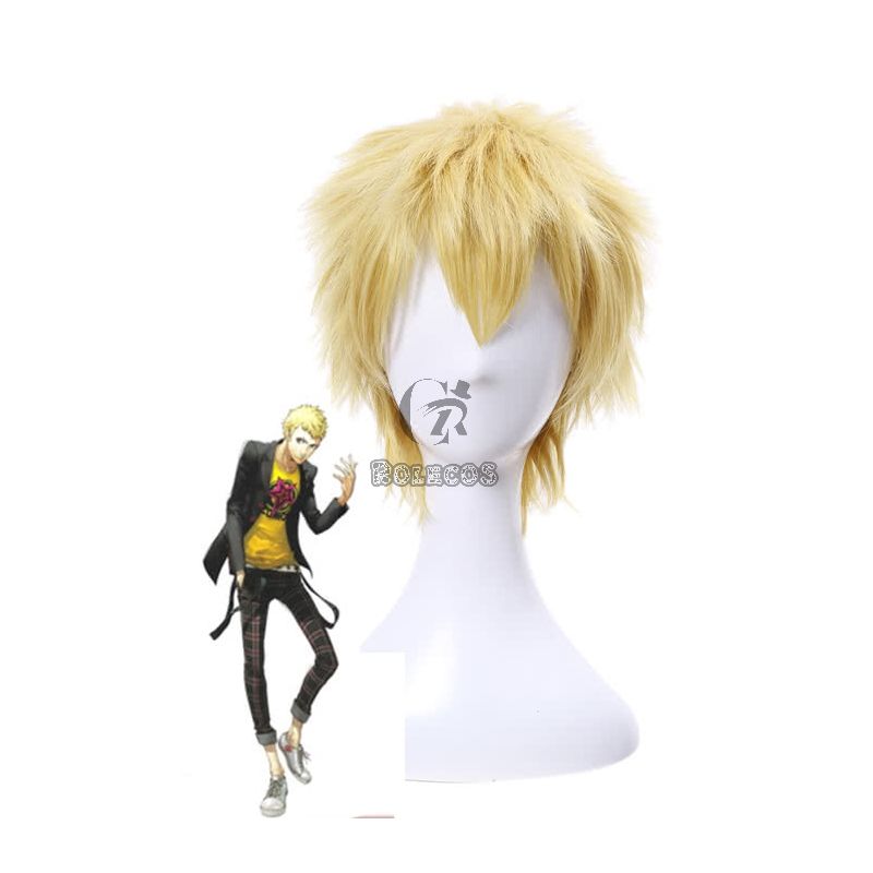 Persona 5 Skull Short Golden Game Cosplay Man Wigs