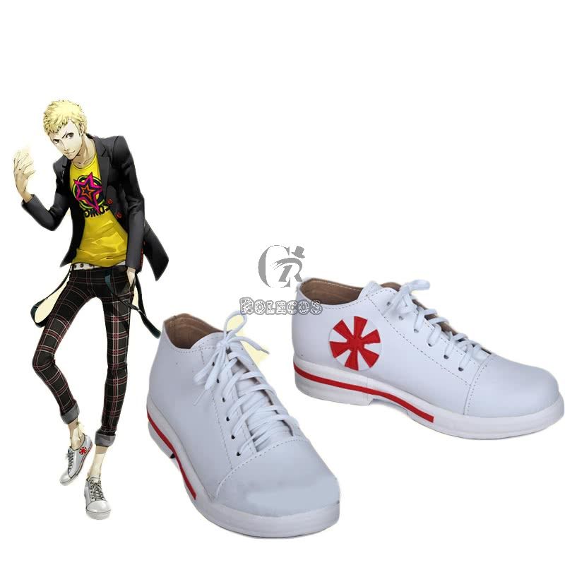 Persona 5 Skull White Sneakers Cosplay Shoes