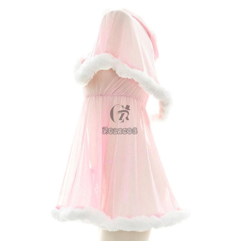 Pink Transparent Cute Plush Pajama Cosplay Costume