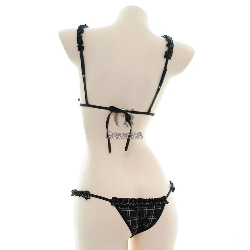 Plaid Girl Lace Underwear Cosplay Costume