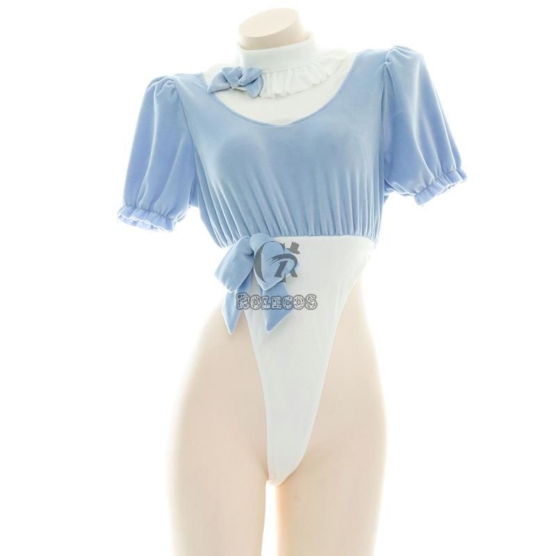 Plush High Fork Sexy Bow Underwear Cosplay Costume