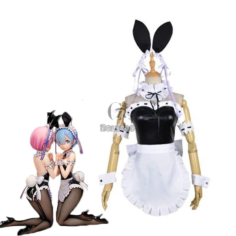 ReZERO -Starting Life in Another World Rem Ram Anime Bunny Girl Cosplay Costumes