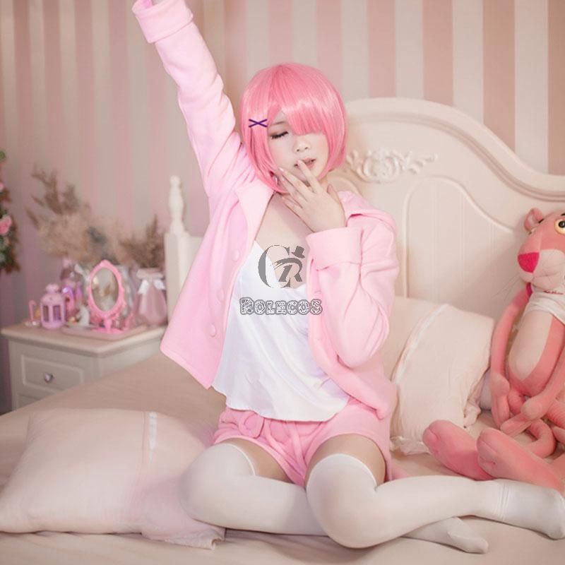 ReZERO -Starting Life in Another World Rem Ram Cat Pajamas 2 Colors Daily Cosplay Costume