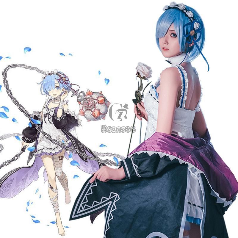 ReZERO -Starting Life in Another World Rem Ram Cosplay Costume