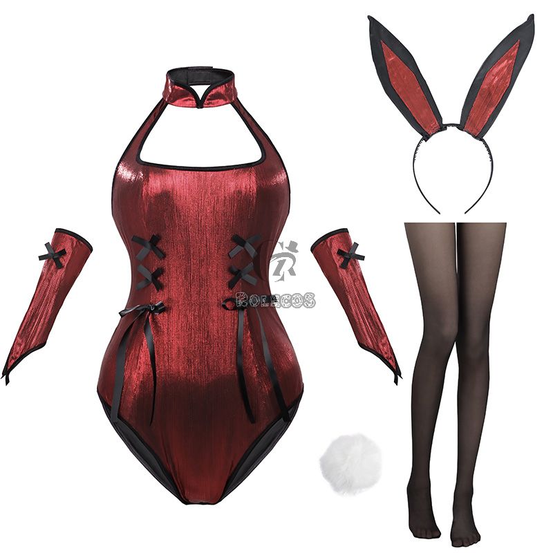 RoleCosplay Sexy Red Bodysuit Bunny Cosplay Costume