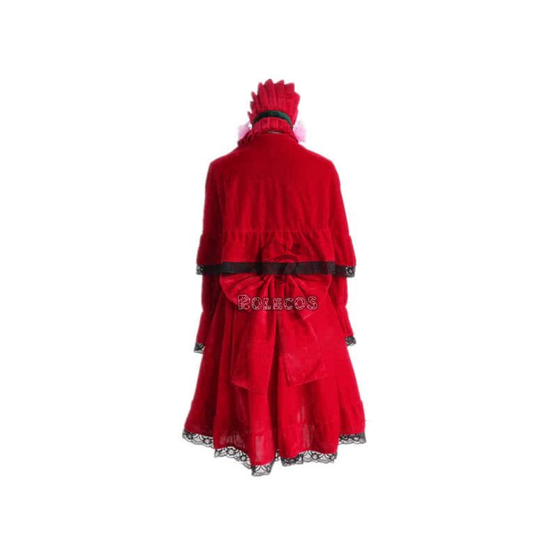 Rozen Maiden Shinku Lolita Red Maid Dress Cosplay Costumes