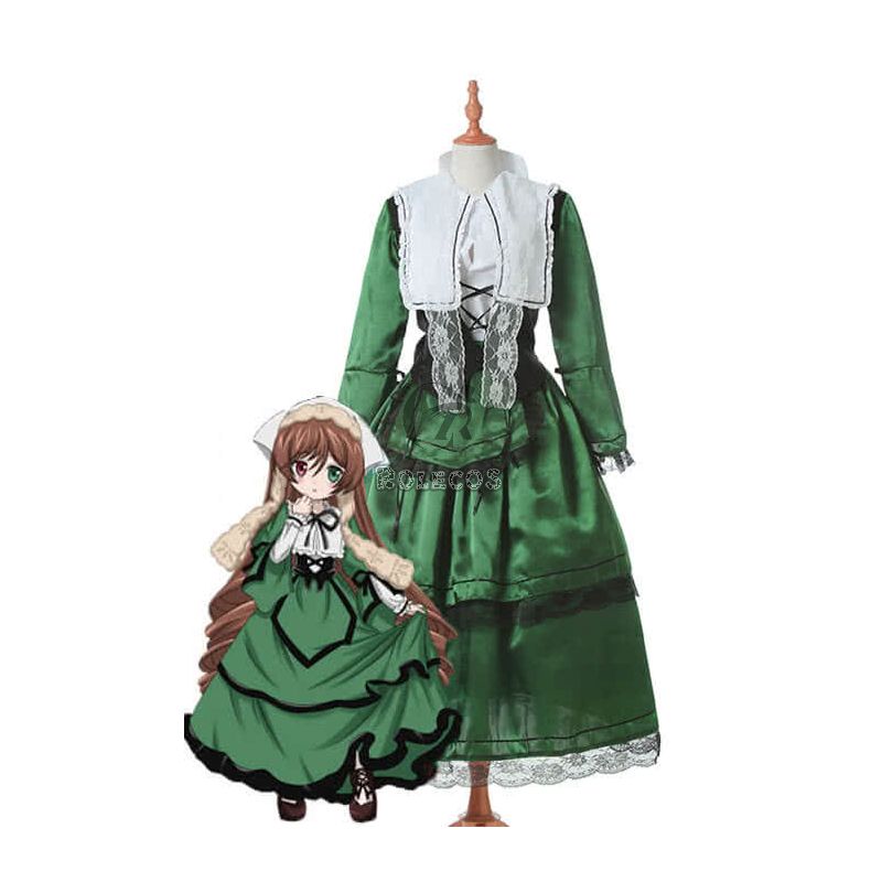 Rozen Maiden Suiseiseki Green Lolita Cosplay Costumes 