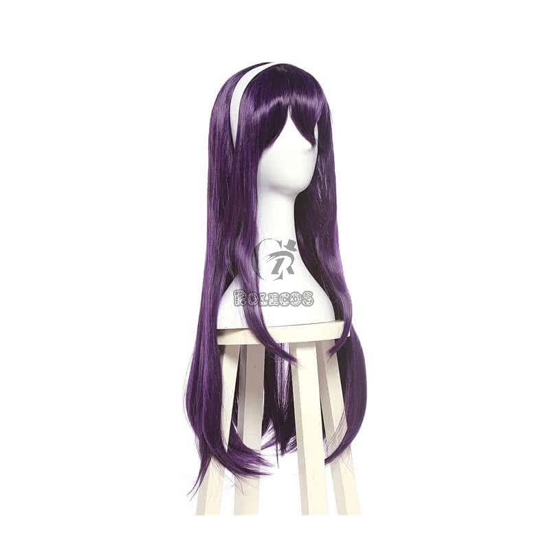 Saenai Heroine no Sodatekata Utaha Kasumigaoka Black Purple Long Straight Women Cosplay Wigs 