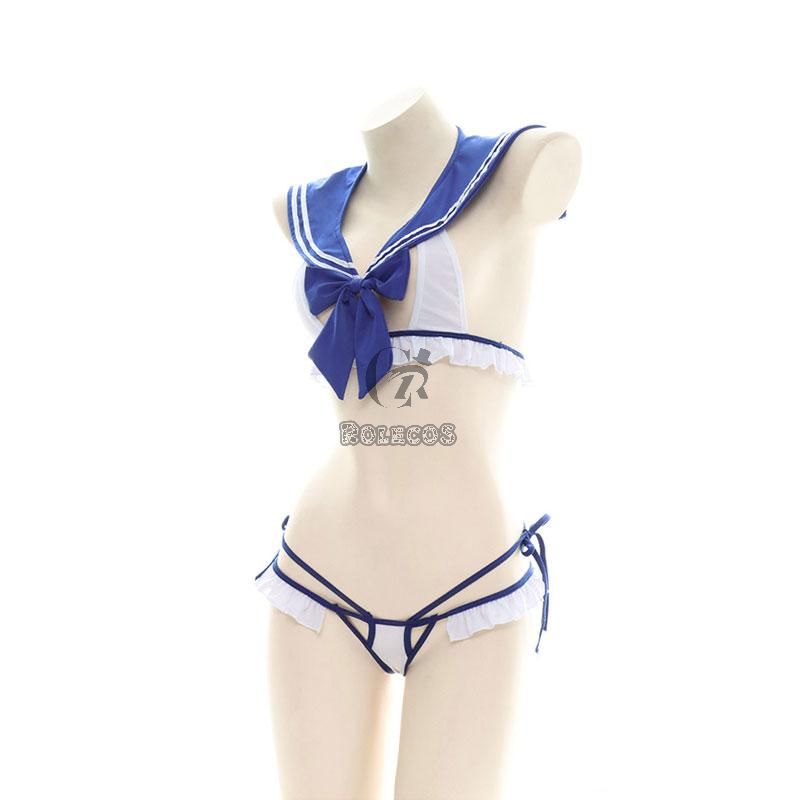 Sailor Style Bowknot Underwear Suit Cosplay Costume