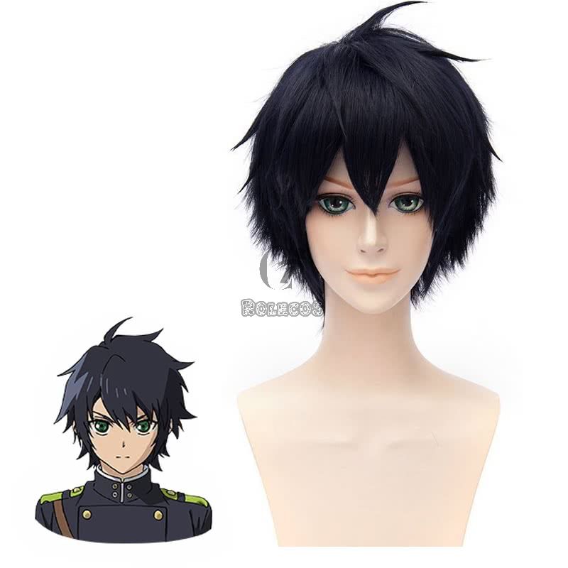 Seraph Of The End Yuichiro Hyakuya Black Short Cosplay Wig