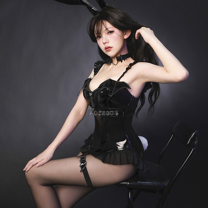 Sexy Black Bunny Cosplay Costume Full Set