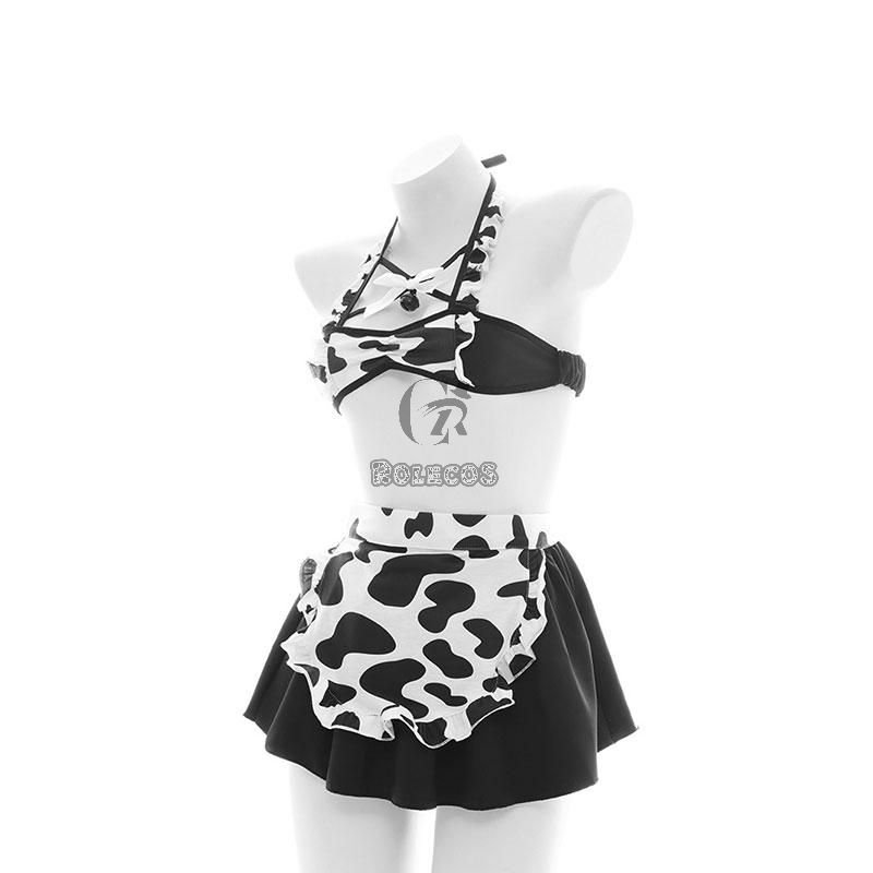 Sexy Maid Cows Lingerie Cosplay Costume
