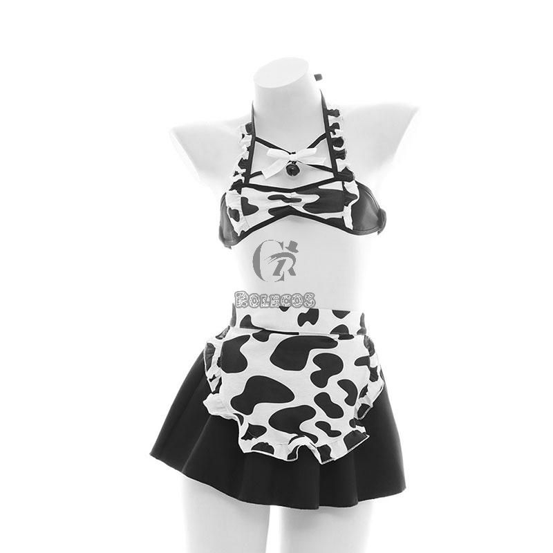 Sexy Maid Cows Lingerie Cosplay Costume