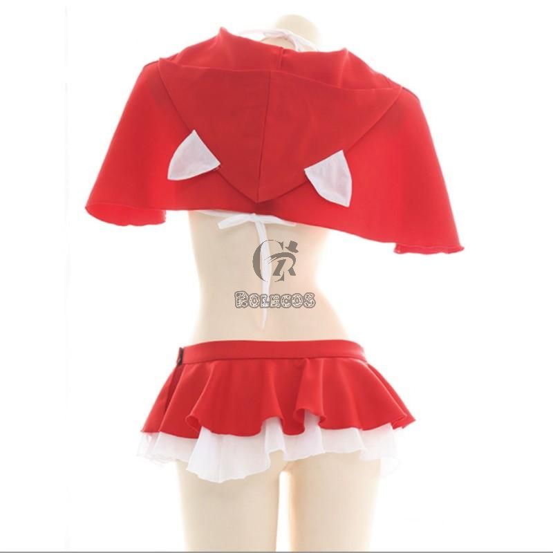 Sexy Suit Hoodie Cloak Christmas Cosplay Costume