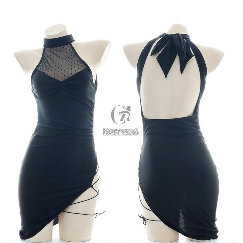 Sexy Translucent High Cut Dress Cosplay Costume