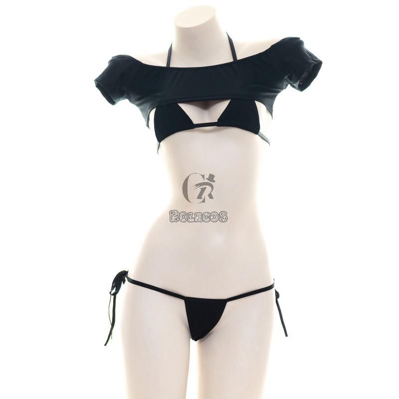Short T-shirt Sexy Bikini Cosplay Costume