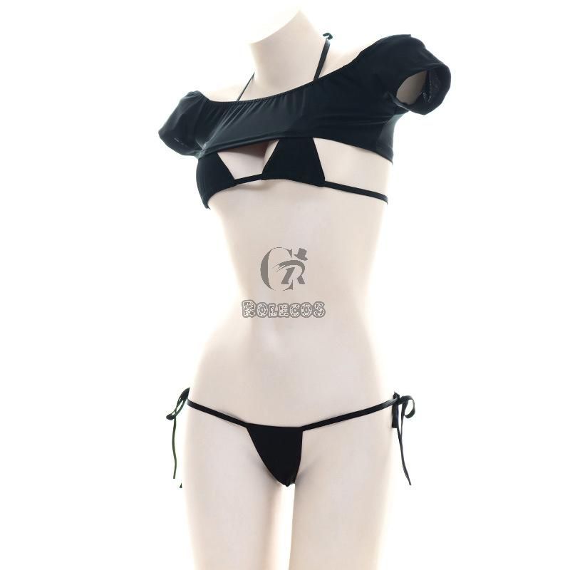 Short T-shirt Sexy Bikini Cosplay Costume