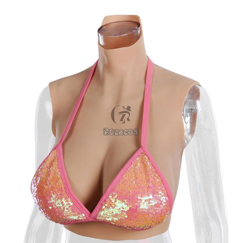 Silicone Breast Forms Fake Artificial  Boobs Chest Cosplay Prop 3 Color