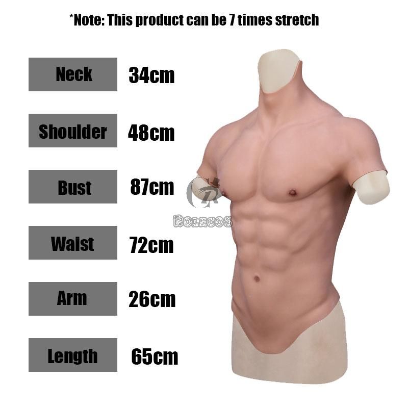Silicone False Fake Muscle Muscle Chest Man Cosplay Prop