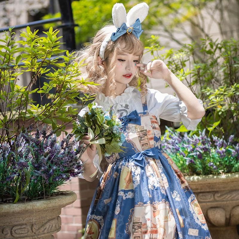 Sling Dress Cute Lolita Fresh Dress Daily 2 Colors Cosplay Costume