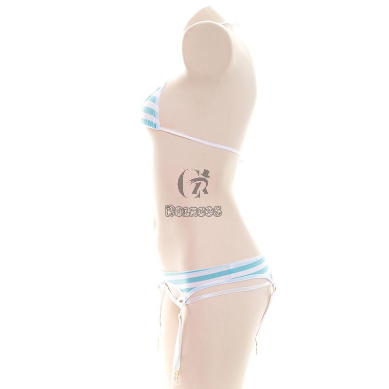 Striped Japanese Cute Bikini 2 Colors Cosplay Costume