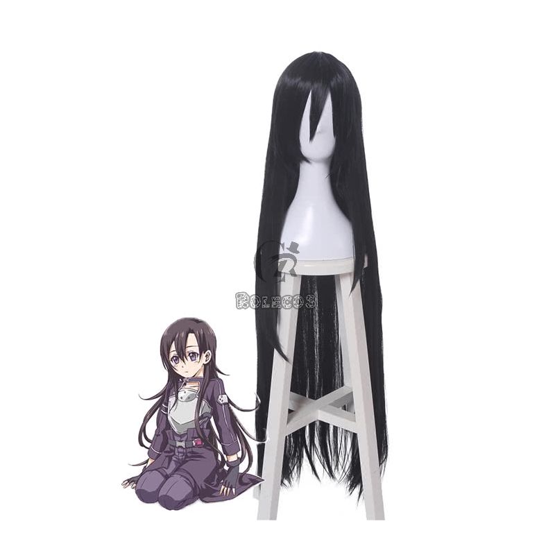 Sword Art Online Kiriko Black Long Anime Cosplay Wigs