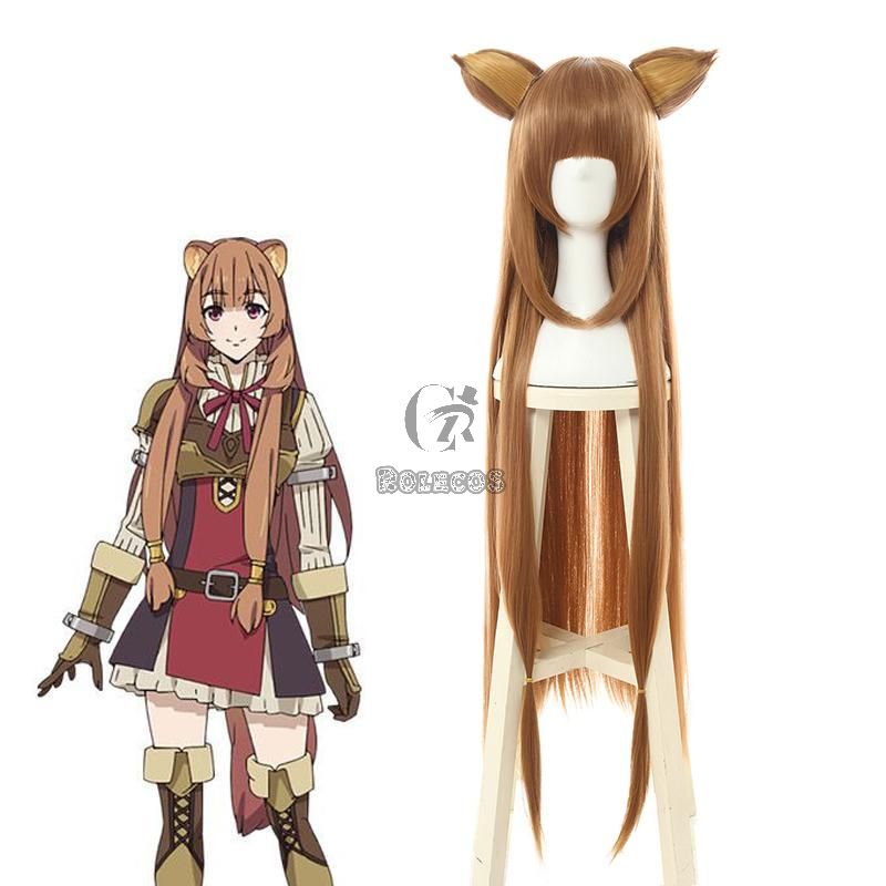Tate no Yuusha no Nariagari Raphtalia Brown Long Cosplay Wigs