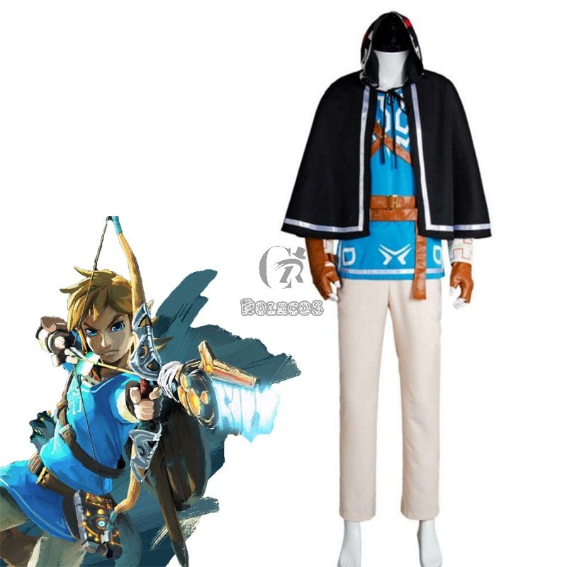 The Legend of Zelda Breath of the Wild Link  Cosplay Costume Full Sets