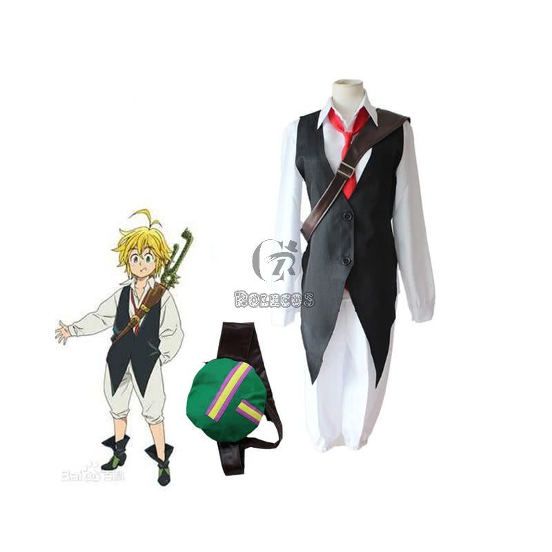 The Seven Deadly Sins Meliodas Anime Cosplay Costume Man Full Sets