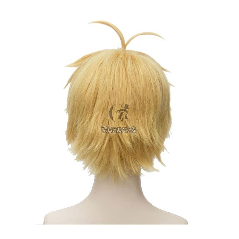 35cm The Seven Deadly Sins  Meliodas Blond Short Synthetic Cosplay Wigs