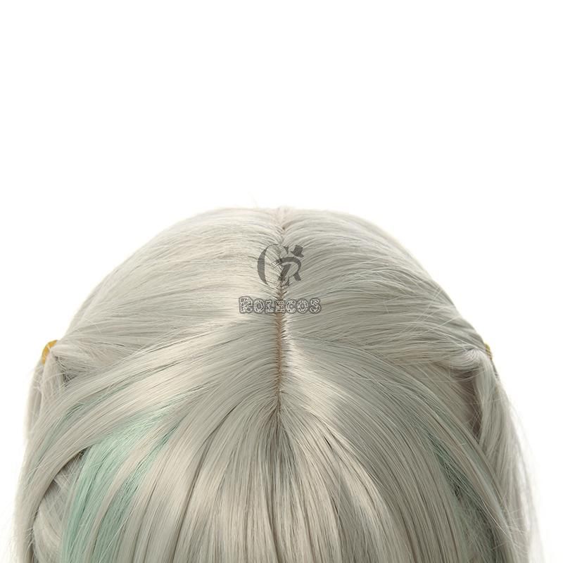 Toilet-Bound Hanako-kun Yashiro Nene Gray Mixed Green Long Cosplay Wigs 