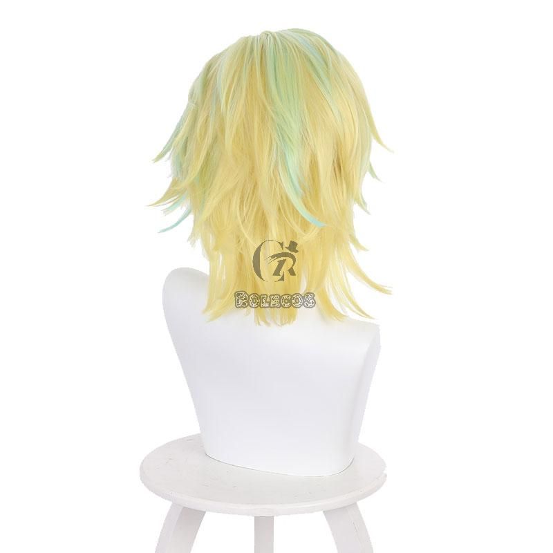 Tokyo Revengers Haitani Rindou Yellow Mixed Green Cosplay wigs