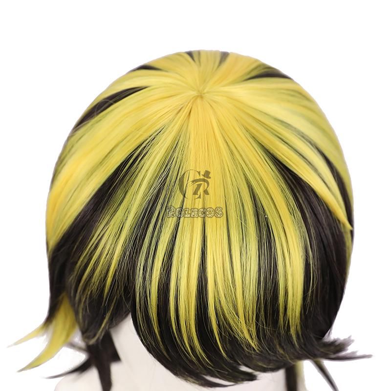 Tokyo Revengers Hanemiya Kazutora Blond Mixed Black Cosplay Wigs