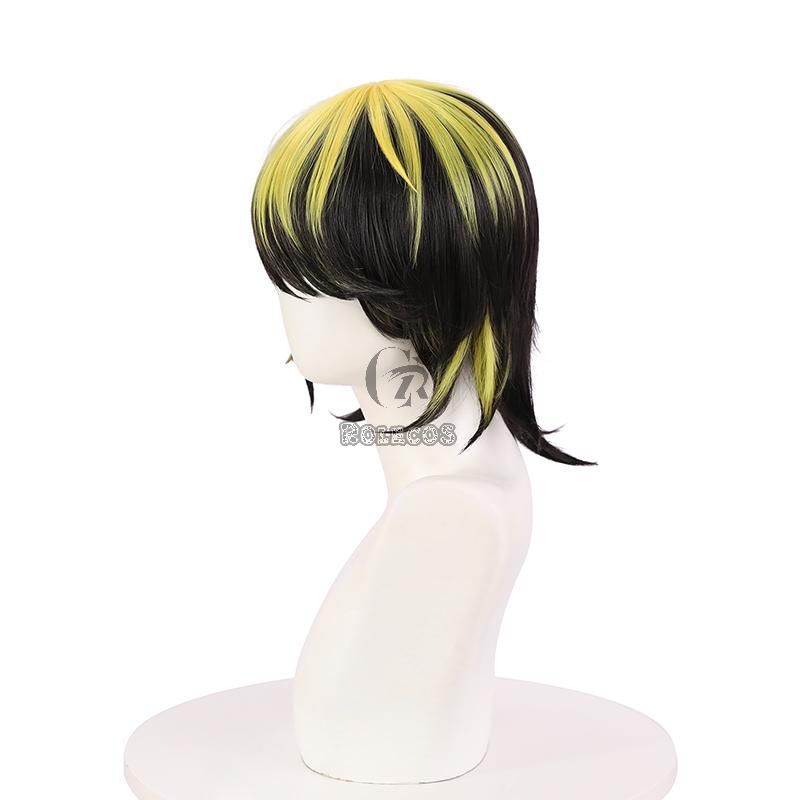 Tokyo Revengers Hanemiya Kazutora Blond Mixed Black Cosplay Wigs