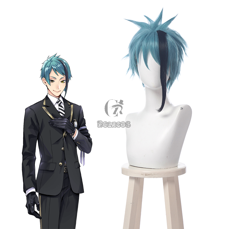 Twisted Wonderland Jade Leech Twins Ice Blue Cosplay Wigs