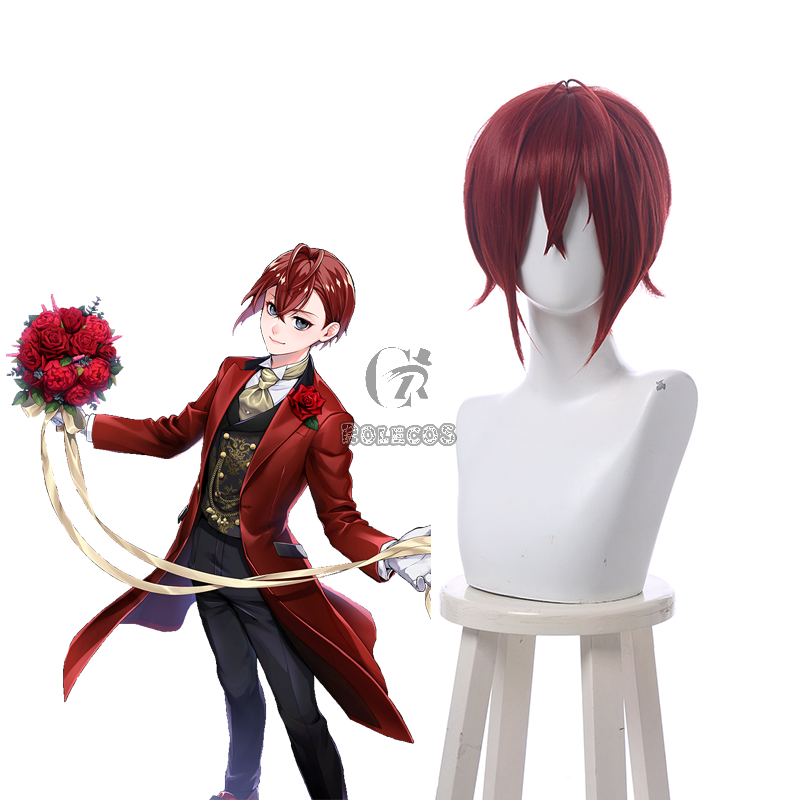 Twisted Wonderland Riddle Rosehearts Red Short Cosplay Wigs