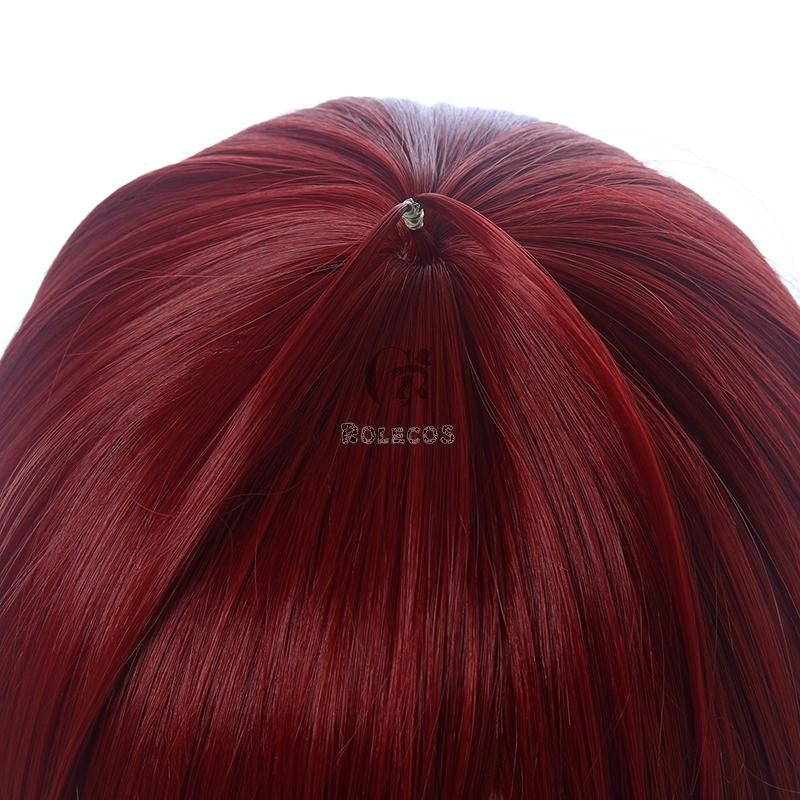 Twisted Wonderland Riddle Rosehearts Red Short Cosplay Wigs For Detail
