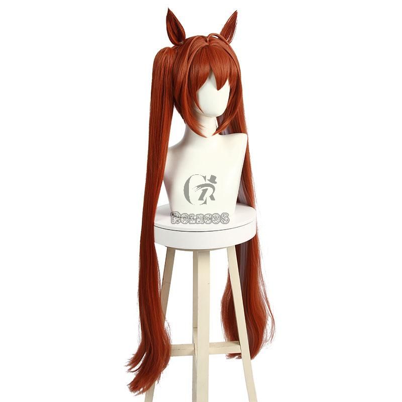 Uma Musume Pretty Derby Daiwa Scarlet Yellow Brown Long Cosplay Wigs