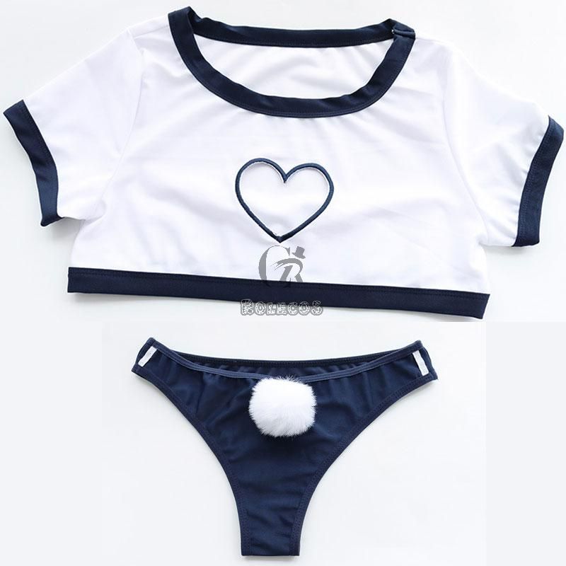 Uniform Underwear Love Hollow Cosplay Costume With Bunny Tail