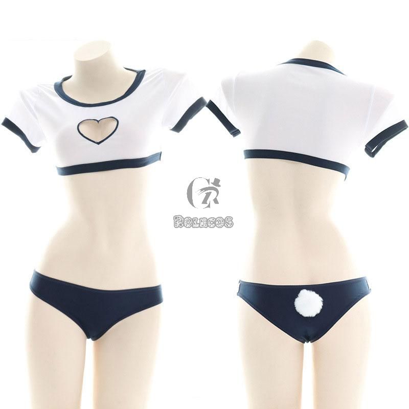 Uniform Underwear Love Hollow Cosplay Costume With Bunny Tail