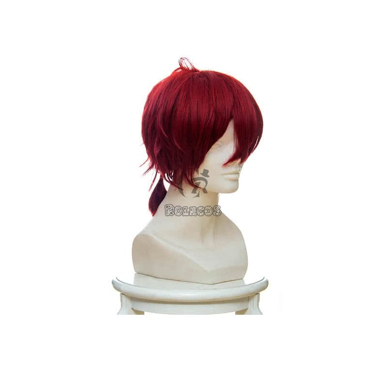 Violet Evergarden Claudia Hoggins Anime Cosplay Wigs Short Wine Red Synthetic Man Wigs