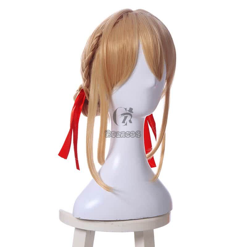 Anime Violet Evergarden Violet Evergarden Synthetic Short Blonde Cosplay Wigs