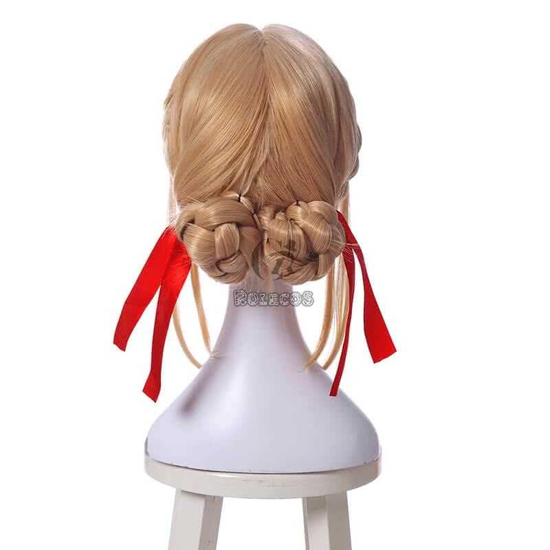 Anime Violet Evergarden Violet Evergarden Synthetic Short Blonde Cosplay Wigs