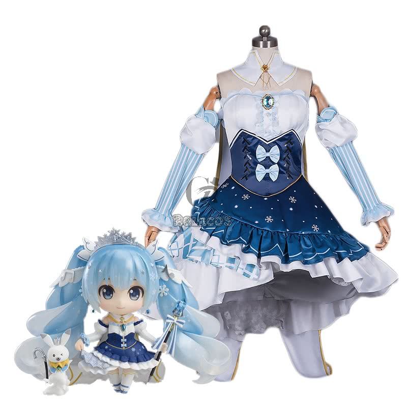Vocaloid 2019 Hatsune Miku Star and Snow Princess Cosplay Costumes