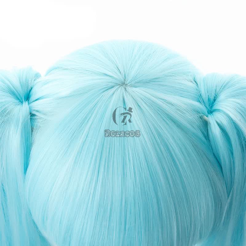 Vocaloid 2019 Hatsune Miku Star and Snow Princess White Blue Mixed Color Cosplay Wigs 